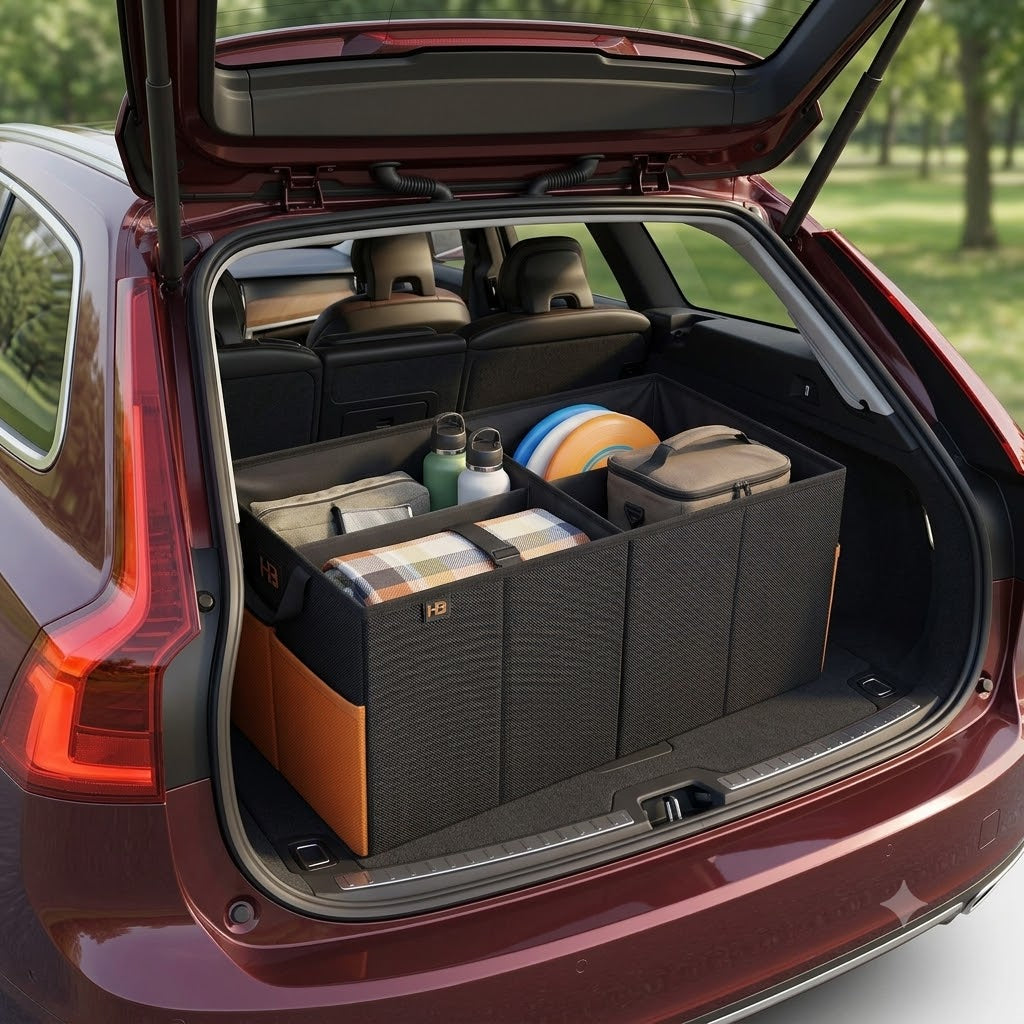 Foldable Car Trunk Storage Box – Multi-Purpose Cargo Organizer