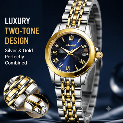 POSHI 935 Women's Quartz Watch – Luxury Stainless Steel Waterproof Fashion Watch