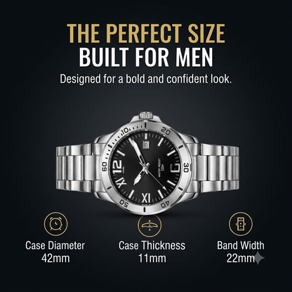 NIBOSI 2589 Men's Quartz Watch – Luxury Business Chronograph with Luminous Display & Calendar