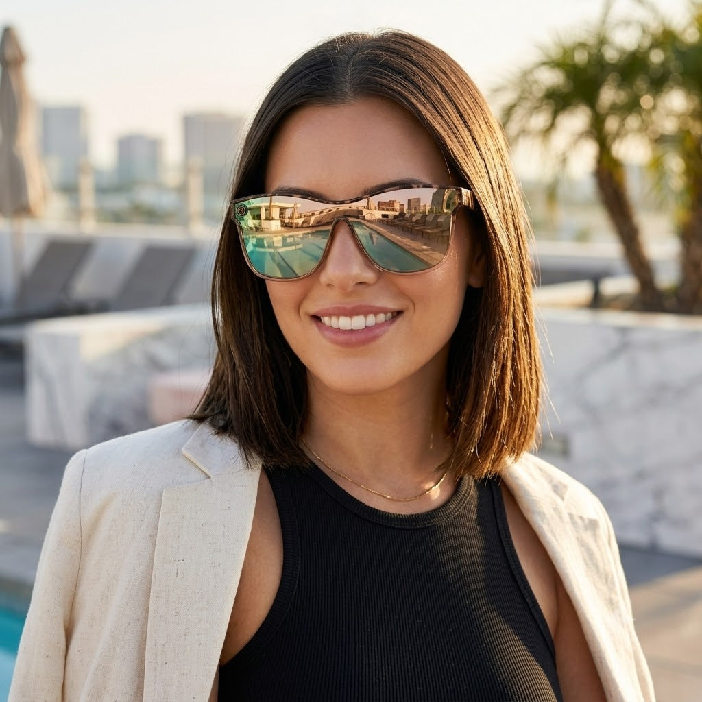 Women's Cat Eye Sunglasses Leopard Print Frame with UV400