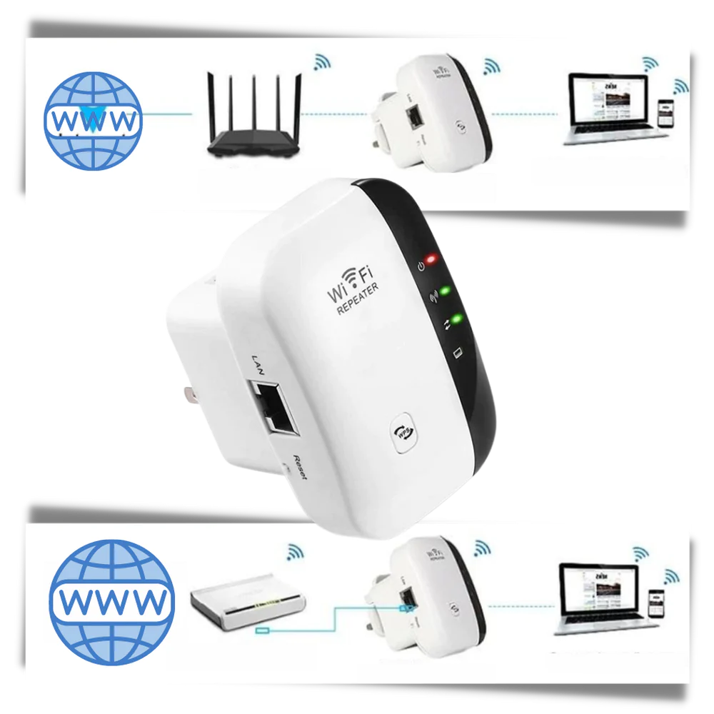 Wireless WiFi Repeater Extender – Long Range Signal Amplifier