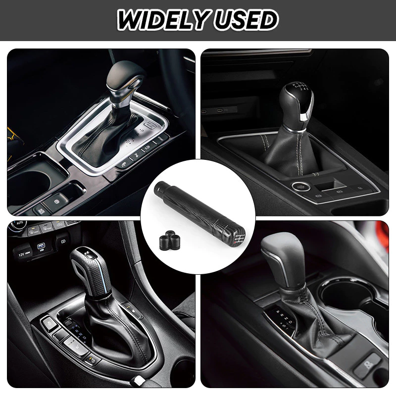 Carbon Fiber Gear Shift Knob – Universal Manual & Automatic Car Shifter (M8/M10/M12)
